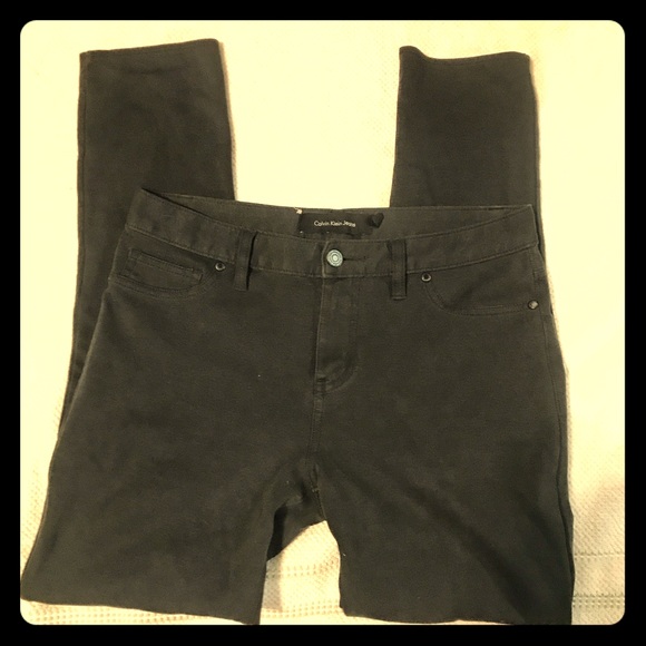 Calvin Klein Jeans Cotton Stretch Black Pants - Picture 4 of 7